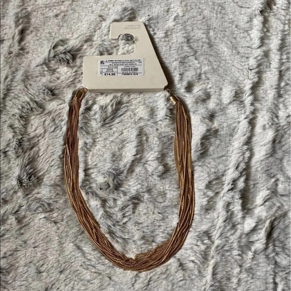 A new day gold multi-layered chain necklace - Picture 2 of 5